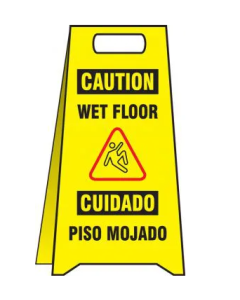 OSHA Caution Bilingual 2 X Fold-Ups®: Wet Floor